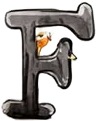 a black and white bird on a black letter f.jpg